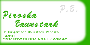 piroska baumstark business card